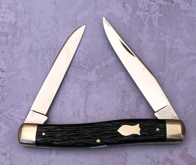 Schrade Cut Co Walden Rough Black Hawbaker's style Muskrat