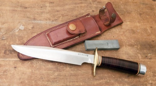 Randall No 1 Brown Button Heiser Sheath