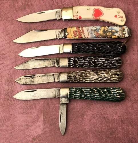 Six Folders, LK Co, Imperial, Western and Novelty Knife Co