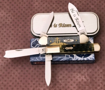 Pair of Case Bone, One Canoe and One Razor