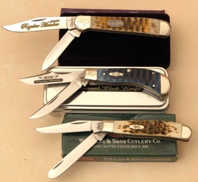 Trio of Case Bone, Copperhead, Saddlehorn, and Mini Trapper