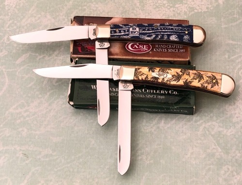 Pair of Case Laser Etched Bone Trappers