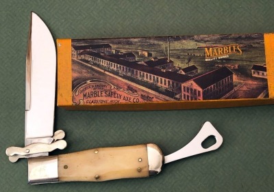 Marbles Safety Axe Company Gladstone MI, Smooth Bone Safety Folder - 2