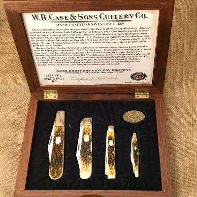 Case Commemorative for the Springfield NY Factory Four Piece Set