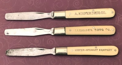 Three Miller Bros Spatula Knives