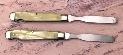 Pair of Spatula Knives; Shapleigh HDW Co & W Bingham Clevland Oh - 2