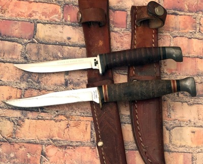 Case and Kabar Leather Small Hunters