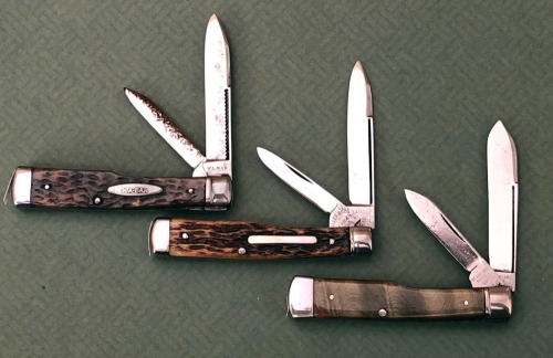 Three Gunstock Jacks, Miller Bros, Standard, and Ka-Bar