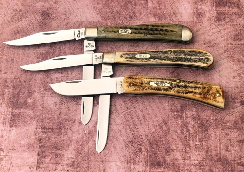 Three Case Folders; Sodbuster Jr. and Two Slimline Trappers
