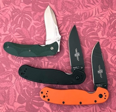 Two Ontario Knife Co and one Utilitac