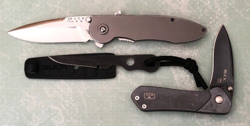 Three Buck USA; Two Locking Liners and a Small Fixed Blade