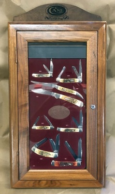 Eight Case Knives in a Hanging Factory Display