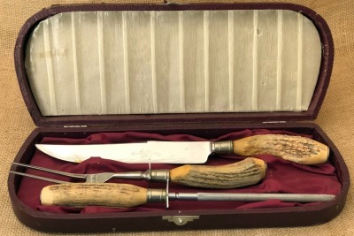 Sheffield Stag Carving Set