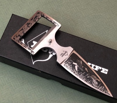 Bowen Etched Belt Knife