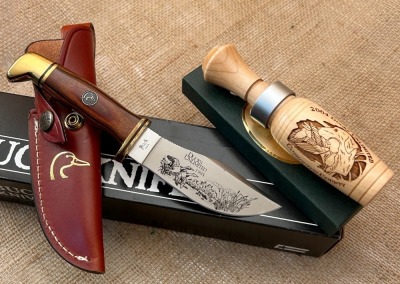 Buck USA Ducks unlimited 1995 Wood 914 Woodsman and Ducks Unlimited Duck Call