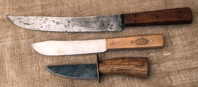 3 Fixed Blades, Norvell Shapleigh, Clyde Cutlery & Stag Hunter