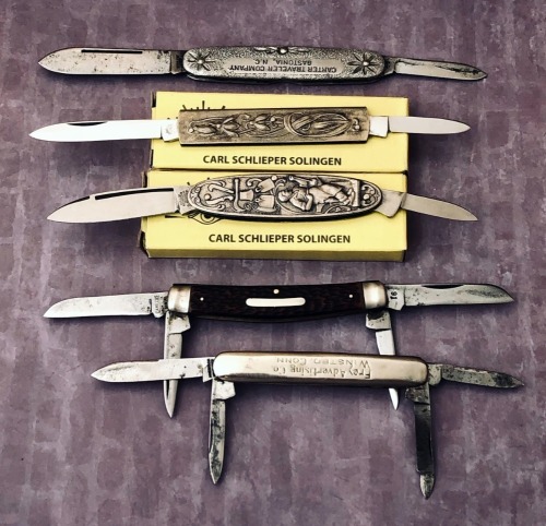 5 Folders; Eye Brand, American Minister, Schrade Usa and Camillus