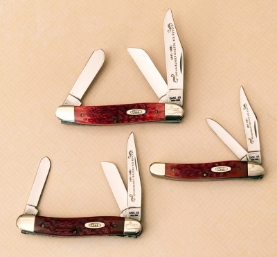 3 Case Centennial Red Bone R6347ss, R62087ss, and R6318ss