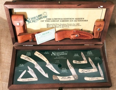 Schrade USA Scrimshaw Set
