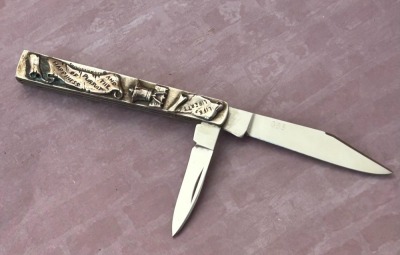Parker Cut Co Sterling Relief lost wax cast Two Blade - 2