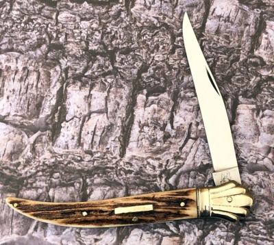 Fight'n Rooster Stag Handle Prototype Texas Toothpick