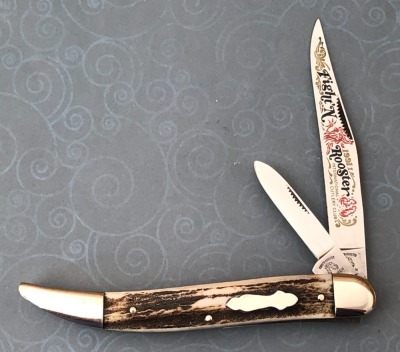 Fight'n Rooster International Cutlery Club Stag Two Blade Texas Toothpick