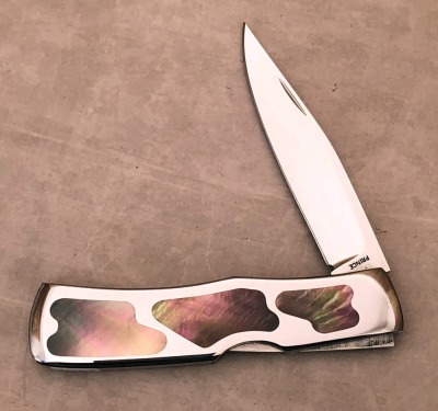 Joe Prince Black Lip Pearl Inlay Lockback