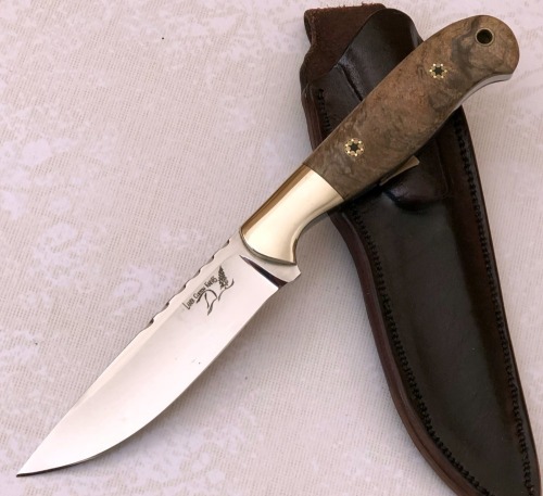 Laner Custom Knives Exotic Wood Drop Point