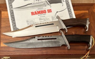 Rare Set of Gil Hibben Handmade Rambo III Bowies - 2