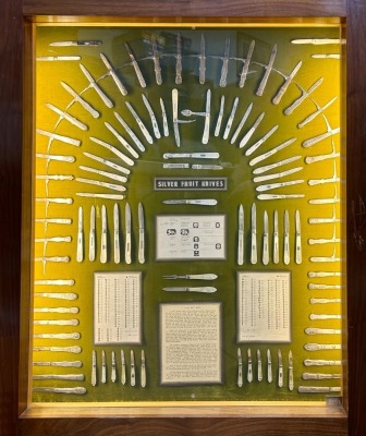 101 Silver & Pearl Fruit Knives in Large Lighted Display