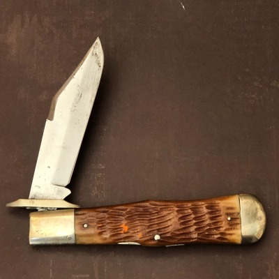 Cattaraugus Bone King of the Woods Lockback - 2