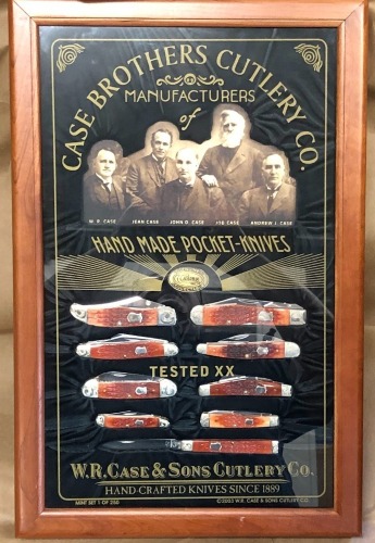 Case Brothers Cutlery Co Commemorative Chestnut Bone Mint Set