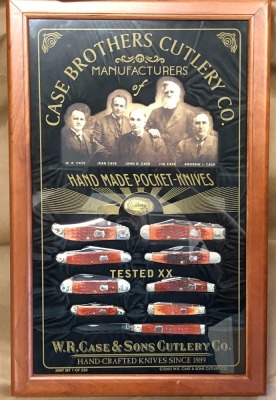 Case Brothers Cutlery Co Commemorative Chestnut Bone Mint Set