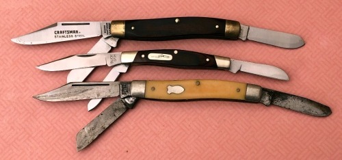 Schrade USA, Buck, and Sears Craftsman Stockman's