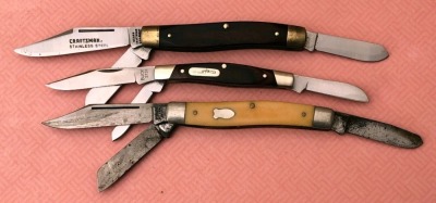 Schrade USA, Buck, and Sears Craftsman Stockman's