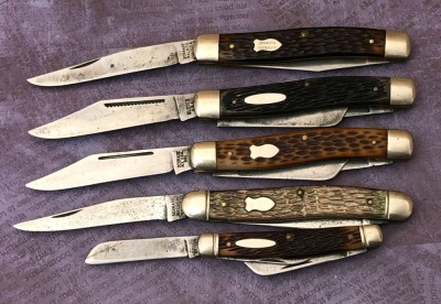 Four Schrade and one Ulster