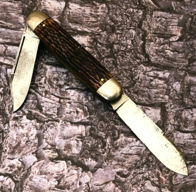 Schrade Cut Co USA Peachseed Bone Big Cigar Moose - 2