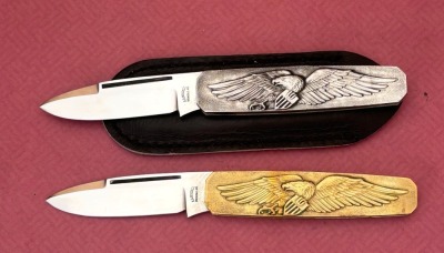 Pair of AG Russell Brass and Pewter Folders
