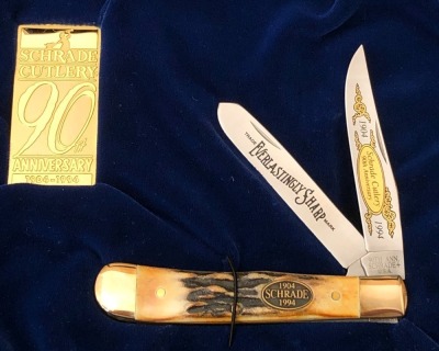 Schrade USA 90th Anniversary Commemorative Stag Trapper