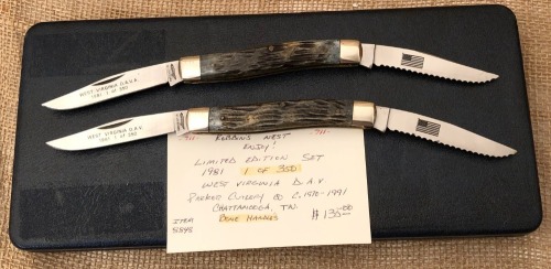 Parker Cutlery Co 1981 West Virgina DAVA Bone Muskrats