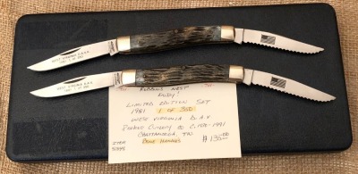 Parker Cutlery Co 1981 West Virgina DAVA Bone Muskrats