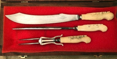 Russell Walrus Ivory Carving Set