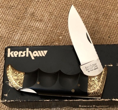 Kershaw Engraved Finger Grooved Lockback