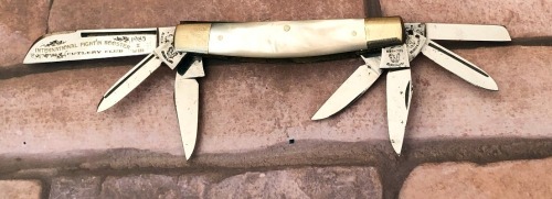 Fight'n Rooster International Cutlery Club 1985 II 7 Blade Pearl Congress
