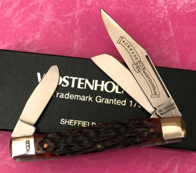 I*XL Schrade Wostenholm Bone Stockman