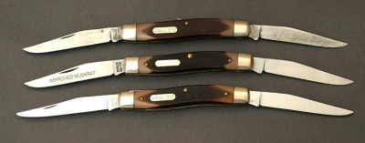 Three Schrade USA 77OT Muskrats