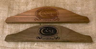 Pair of Case Wood Display Toppers