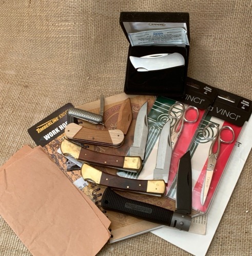 Six Folders and Two Pair of Scissors