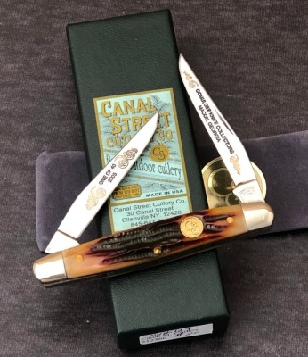 Canal Street Amber Stag Bone Muskrat Ocmulgee Knife Collectors 2005