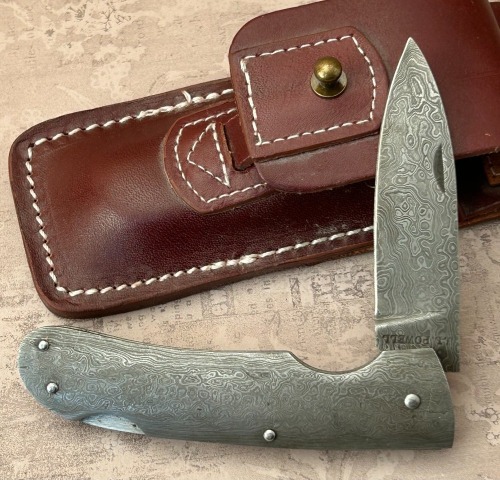 J Purdey All Damascus Lockback Made for JL Powell Clothing Company